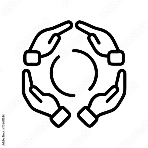 hands forming a circle icon