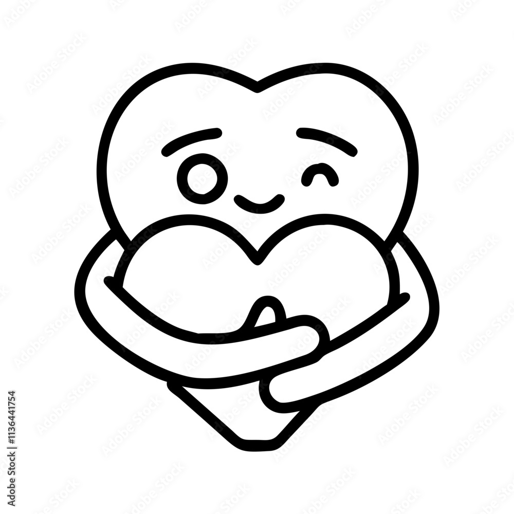 hugging heart icon, day of friendship line art, friendship day icon - simple black line art icon of hugging heart, symbolizing day of friendship celebrations. day of friendship vector art. hugging heart icon, day of friendship line art, friendship day icon - simple black line art icon of hugging heart, symbolizing day of friendship celebrations. day of friendship vector art.