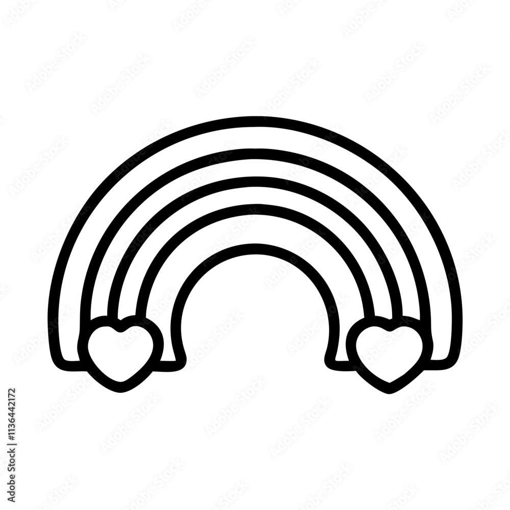 rainbow with heart icon, day of friendship line art, friendship day icon - simple black line art icon of rainbow with heart, symbolizing day of friendship celebrations. day of friendship vector art. rainbow with heart icon, day of friendship line art, friendship day icon - simple black line art icon of rainbow with heart, symbolizing day of friendship celebrations. day of friendship vector art.