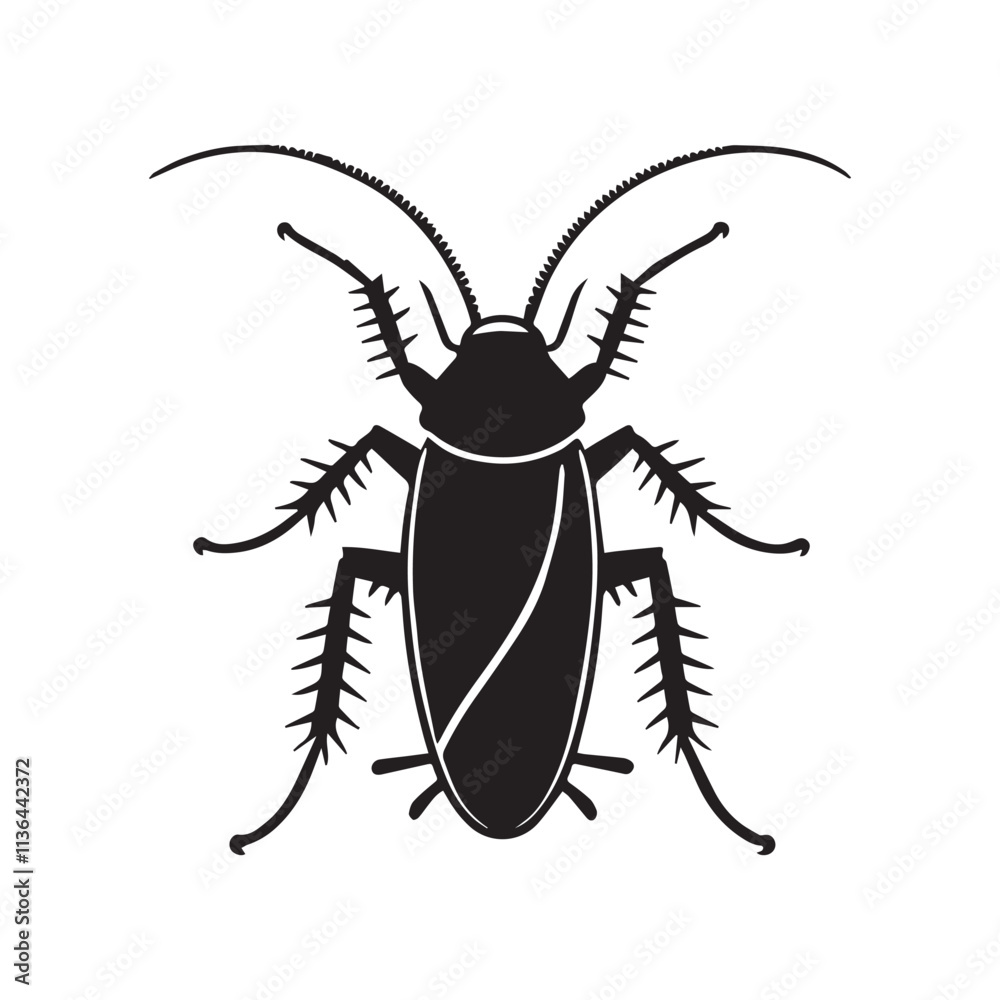 solid animal cockroach icon vector illustration solid animal cockroach icon vector illustration