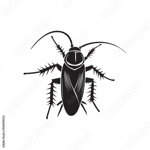 Vector Illustration of Cockroach Silhouette