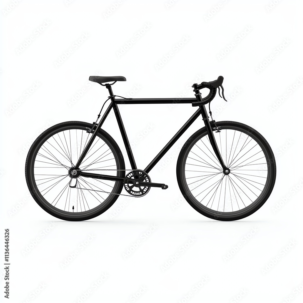 A sleek black bicycle with a minimalist design, showcasing a modern, stylish frame and thin tires, ideal for urban cycling. A sleek black bicycle with a minimalist design, showcasing a modern, stylish frame and thin tires, ideal for urban cycling.