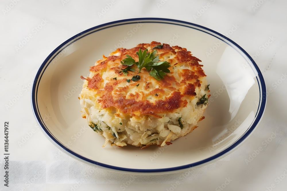 A plate of Crab cake