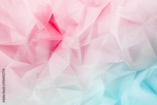 Dynamic Pastel Pink and Mint Gradient Background with Geometric Overlays