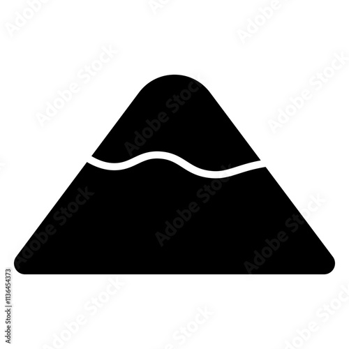 rugged mountain peak, symbolizing adventure, nature, and outdoor exploration, with sharp lines and bold shapes. photo