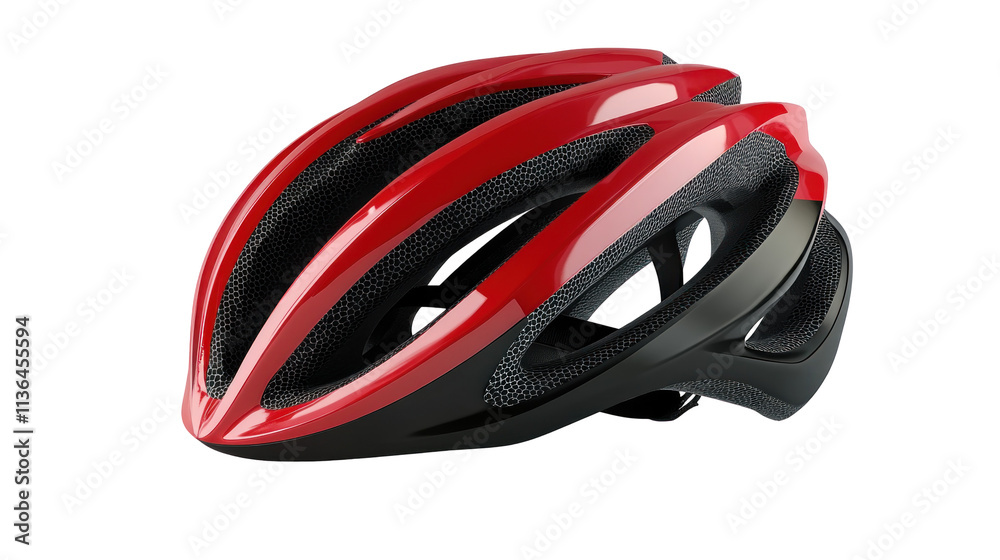 Stylish Red and Black Bicycle Helmet Design Stylish Red and Black Bicycle Helmet Design
