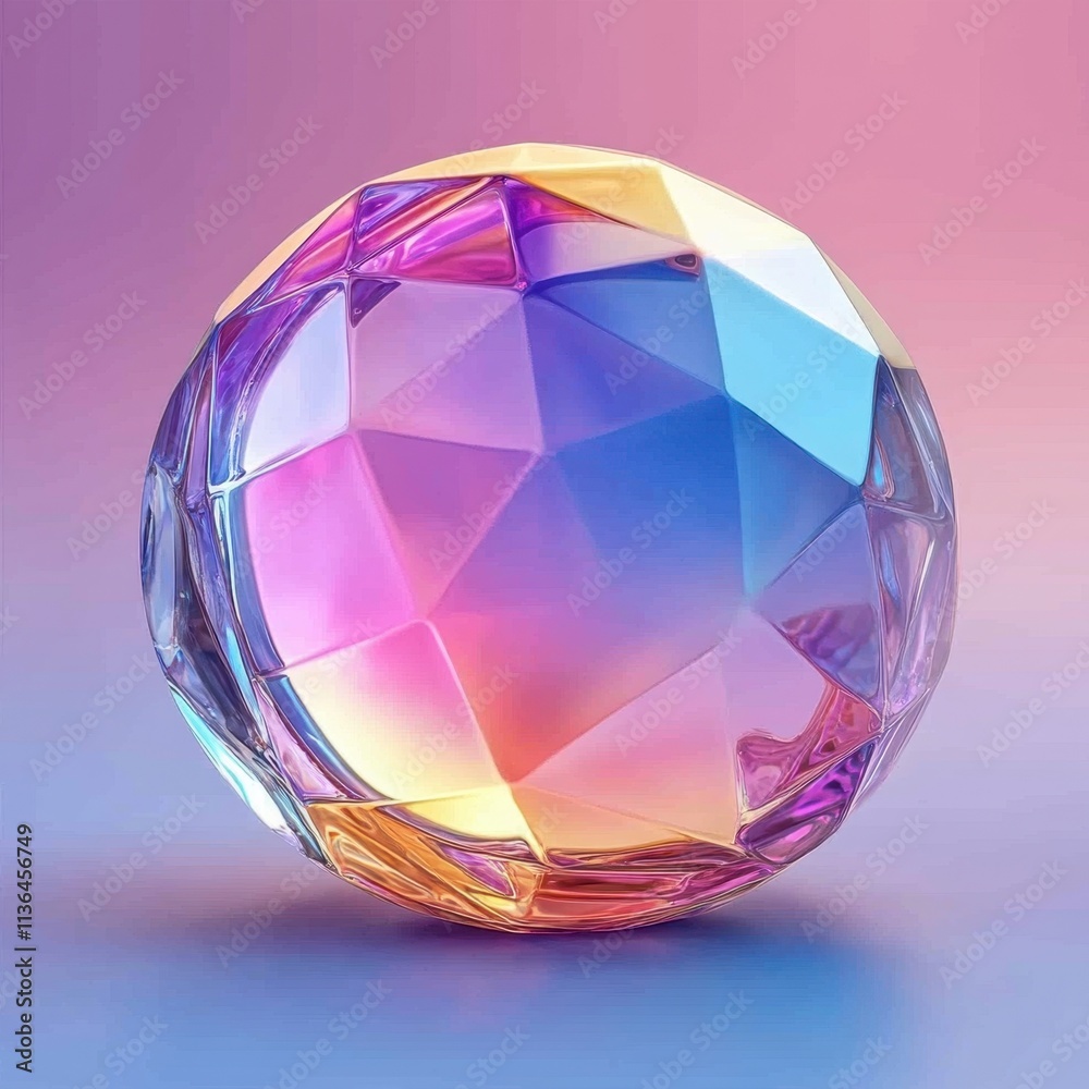 Radiant Prism: An Iridescent Geometric Delight Radiant Prism: An Iridescent Geometric Delight