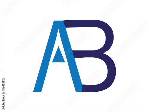 Letter AB modern and creative logo design 