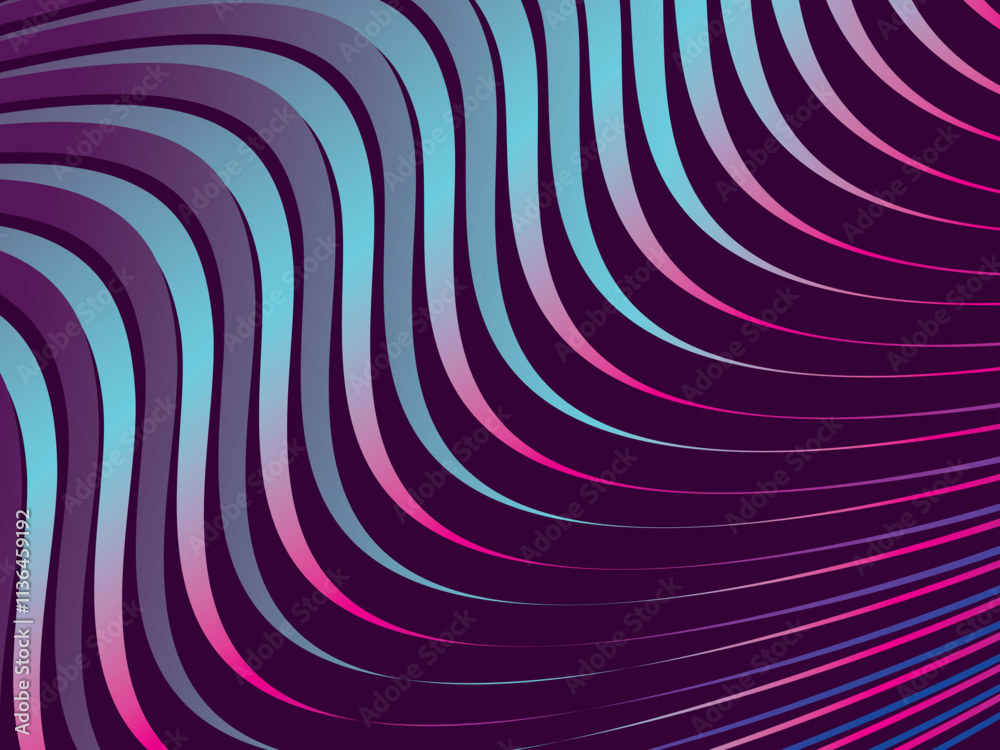 Purple background with multicolored gradient wavy lines. Minimal layout design template for web pages and business presentations. Purple background with multicolored gradient wavy lines. Minimal layout design template for web pages and business presentations.