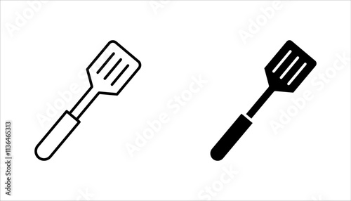 spatula icon set. vector illustration for web design, app, and UI. eps 10.