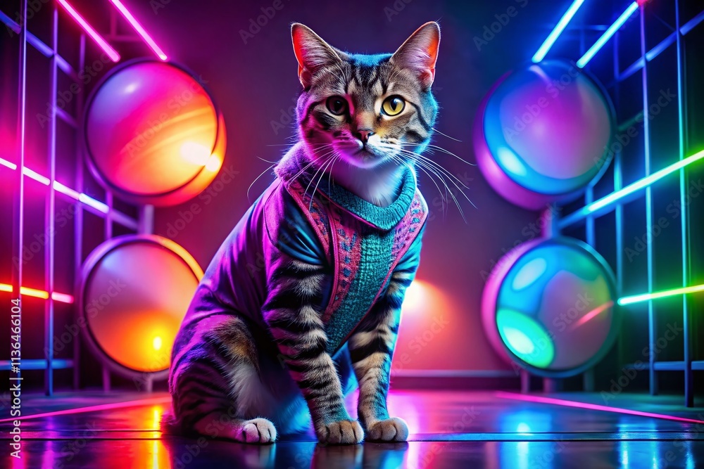 Cool Cat Backgrounds: Fashion Photography for Stylish Felines - Trendy Pet Portraits