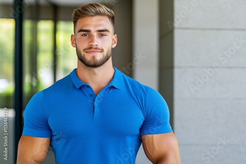 A young professional introducing themselves with a confident handshake and polite smile