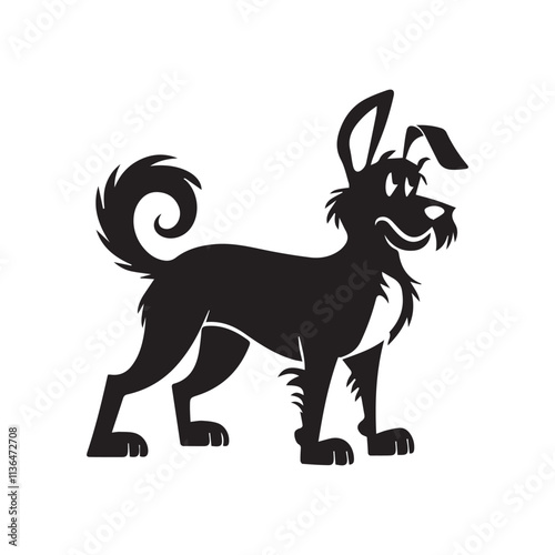 Pet dog illustration,Dog animal vector icon. filled flat sign for mobile concept and web design. Puppy pet glyph icon..eps