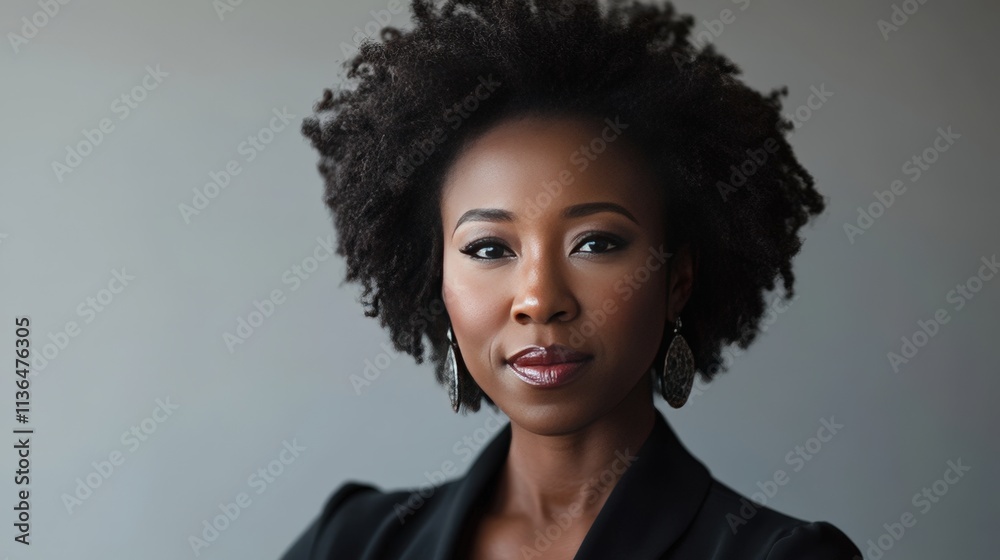 An accomplished Black female leader exuding authority and confidence, gazing directly at the viewer, symbolizing strength, power, and professional leadership in a corporate environment. An accomplished Black female leader exuding authority and confidence, gazing directly at the viewer, symbolizing strength, power, and professional leadership in a corporate environment.