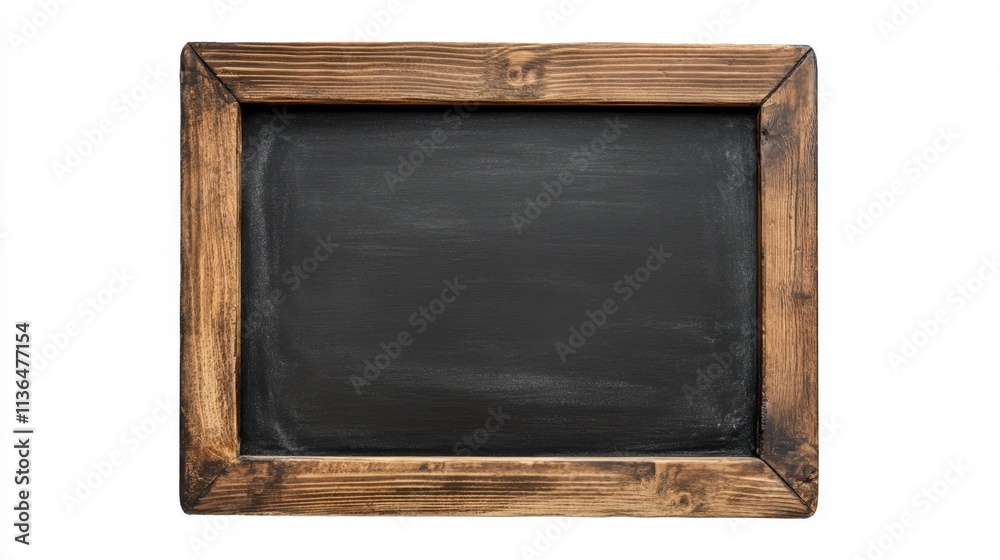 Rustic Wooden Frame for Blank Chalkboard with Dark Surface Area Rustic Wooden Frame for Blank Chalkboard with Dark Surface Area
