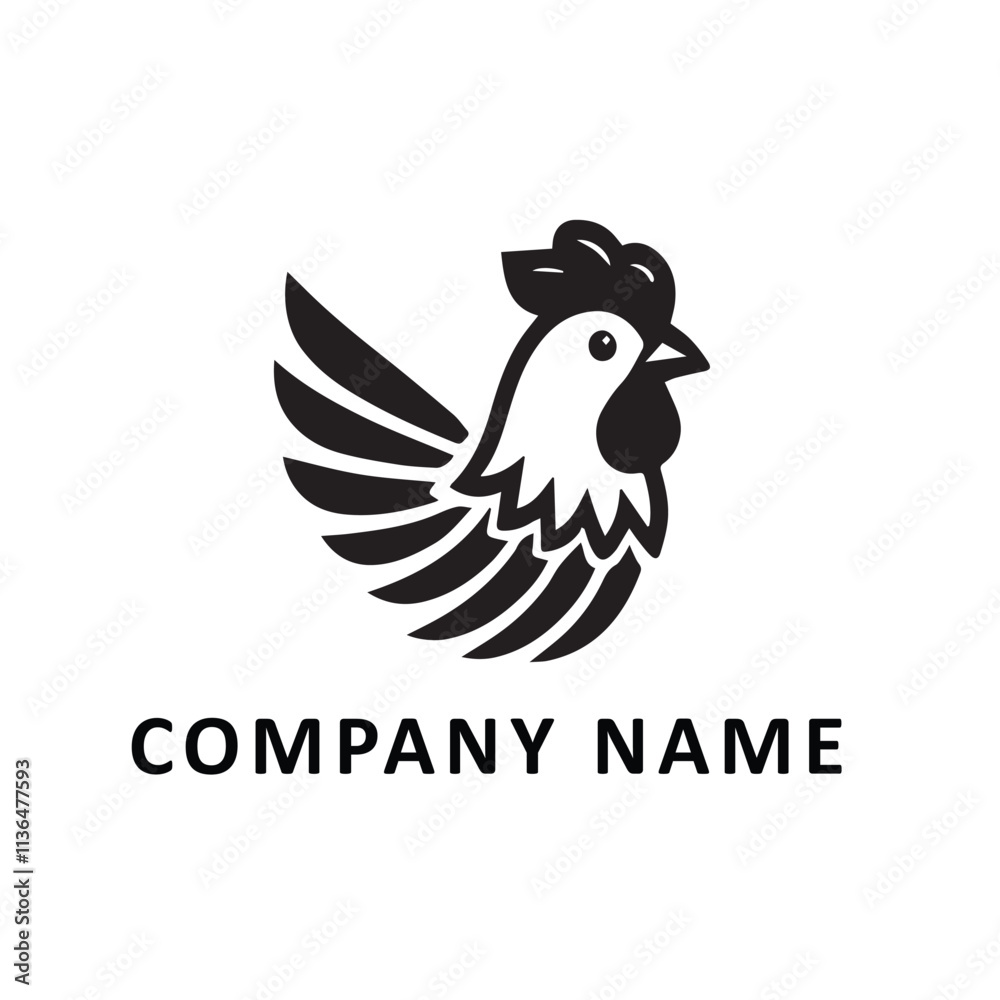 Obraz premium Creative Chicken Logo for Unique Merchandise