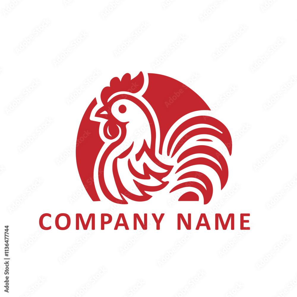 Traditional Chicken Logo for Organic Farms