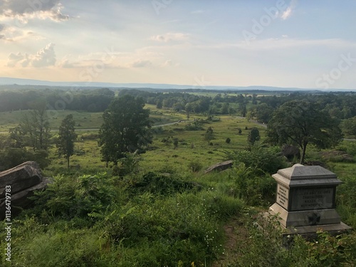 Gettysburg Battlefield view from the hill