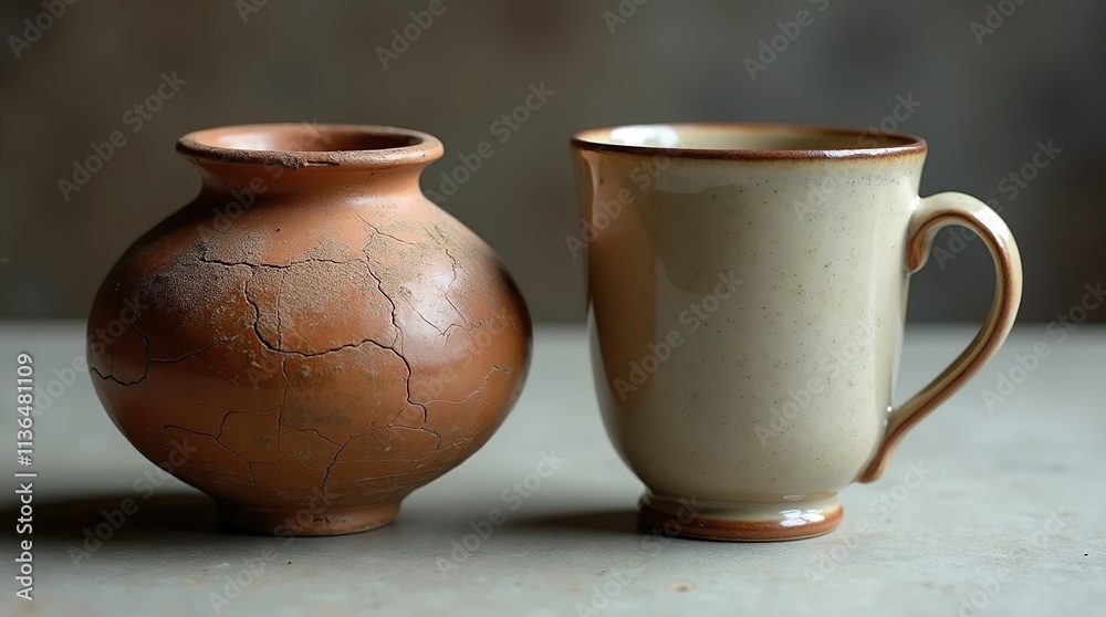 Old vs New: A Detailed Microphotographic Exploration of Ancient and Modern Ceramic Craft Old vs New: A Detailed Microphotographic Exploration of Ancient and Modern Ceramic Craft
