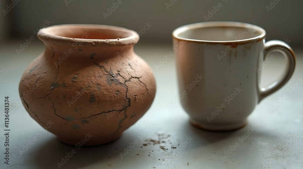 Old vs New: A Detailed Microphotographic Exploration of Ancient and Modern Ceramic Craft Old vs New: A Detailed Microphotographic Exploration of Ancient and Modern Ceramic Craft
