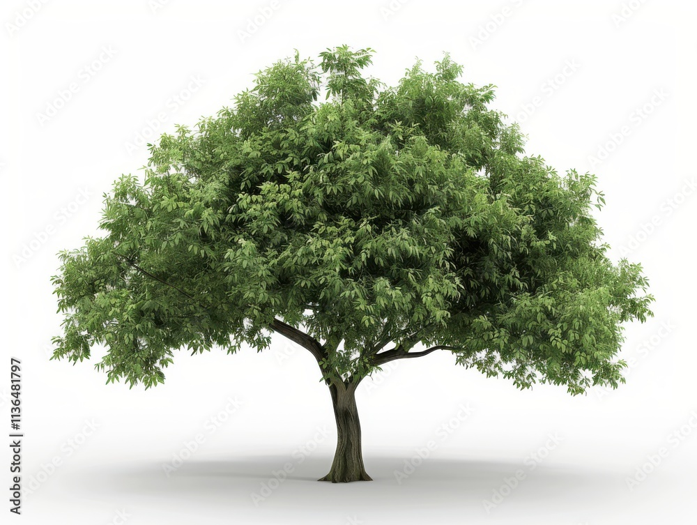 custom made wallpaper toronto digitalLush green tree isolated on white background nature plant display