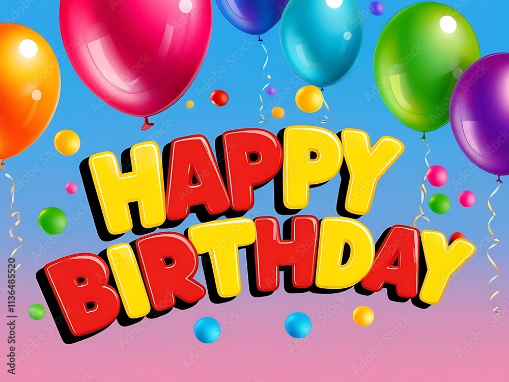 Happy Birthday Balloons Celebrate Festive Occasion Happy Birthday Balloons Celebrate Festive Occasion