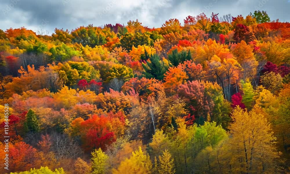 Autumnal Hillside: A Tapestry of Fall Colors Autumnal Hillside: A Tapestry of Fall Colors