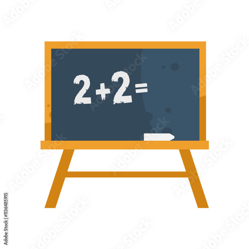 School blackboard with chalk - vector icon