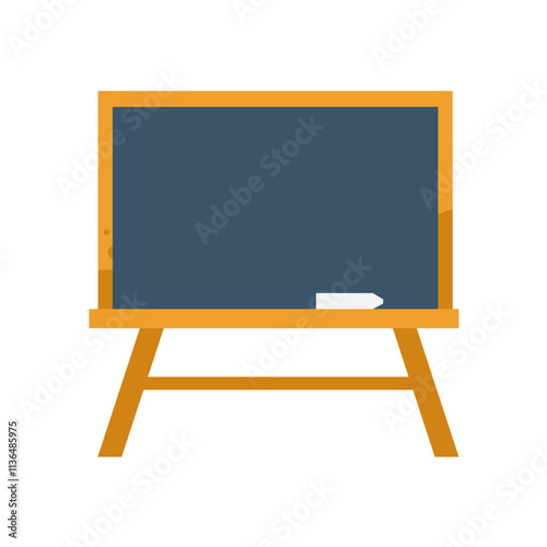 School blackboard with chalk - vector icon