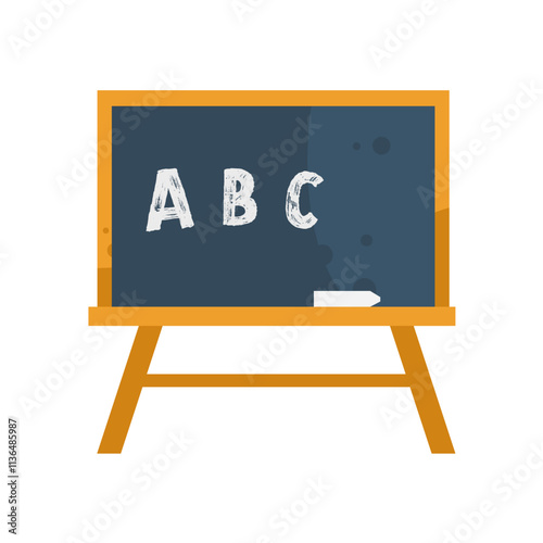 School blackboard with chalk - vector icon