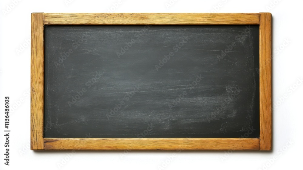 Blank Chalkboard with Wooden Frame for Educational Purposes Blank Chalkboard with Wooden Frame for Educational Purposes