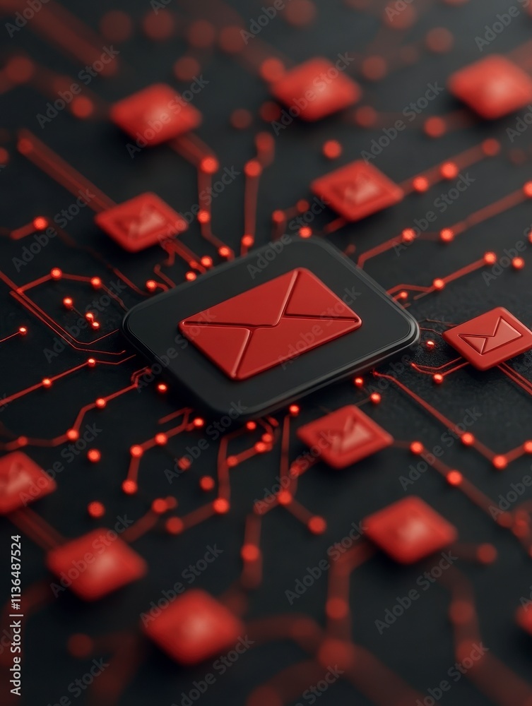 Alert! Email Phishing Attack Warning Signs Concept - Cybersecurity Threats and Data Breach Protection Symbolized Alert! Email Phishing Attack Warning Signs Concept - Cybersecurity Threats and Data Breach Protection Symbolized
