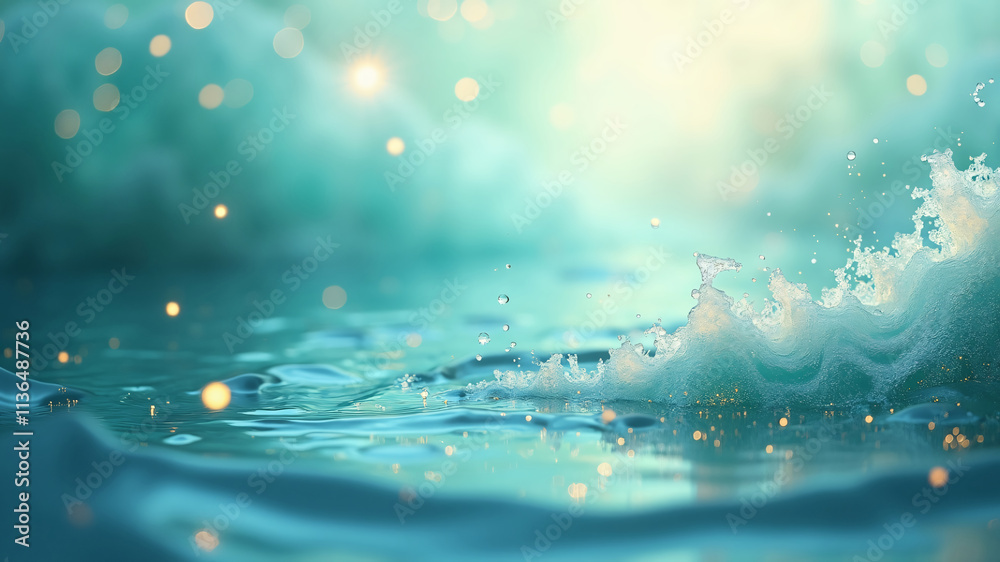 Abstract water-themed background for 2025, blending aqua blues, seafoam greens, and gold with ripple effects, soft light rays, and fluid shapes, evoking calmness, harmony, and innovation. Abstract water-themed background for 2025, blending aqua blues, seafoam greens, and gold with ripple effects, soft light rays, and fluid shapes, evoking calmness, harmony, and innovation.