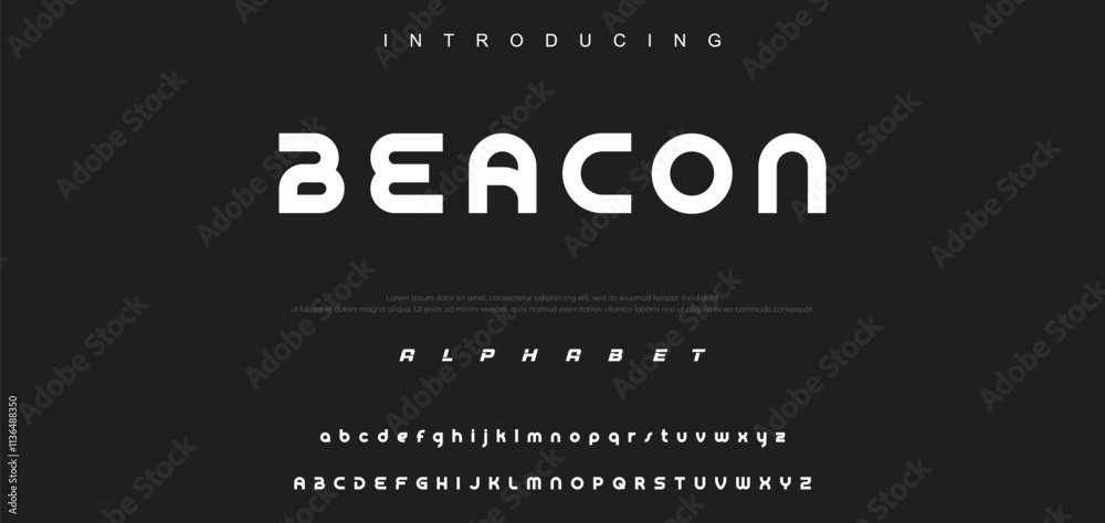 Modern Bold Font. Sans Serif Font. Regular Uppercase Lowercase Typography urban style alphabet fonts for fashion, sport, technology, digital, movie, logo design, vector illustration