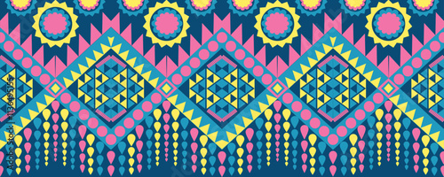 Geometric ethnic, design for decorative, clothing, carpet, background, fabric, handcraft, tribal, square, seamless, retro, draperies, geometric traditional ethnic, cushions, pillow, Print, pillowcase