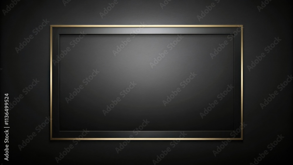 Elegant Black Frame with Gold Accents on Dark Background Elegant Black Frame with Gold Accents on Dark Background