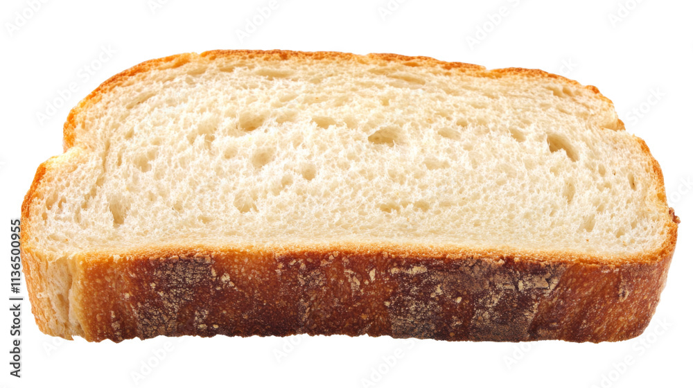 Single slice of white bread, isolated on transparent background Single slice of white bread, isolated on transparent background