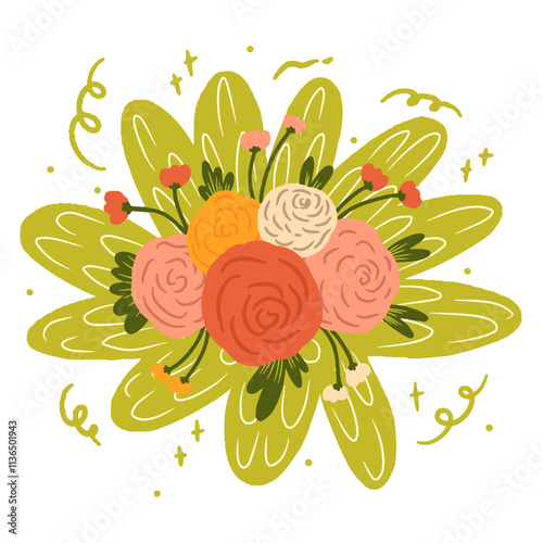 floral bouquet handrawn