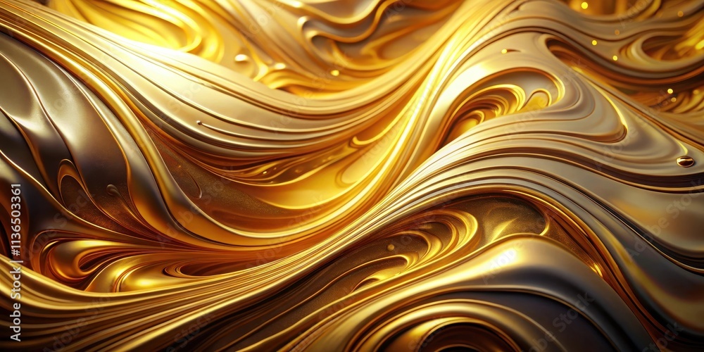 Abstract Golden Fluid Swirling Design Luxurious Texture Background Abstract Golden Fluid Swirling Design Luxurious Texture Background