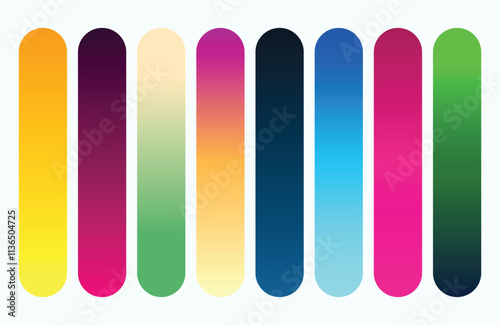Bright vibrant set of gradients background