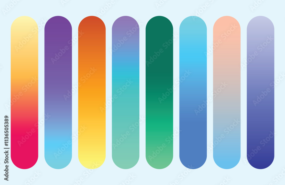 Set of multicolor gradients Set of multicolor gradients