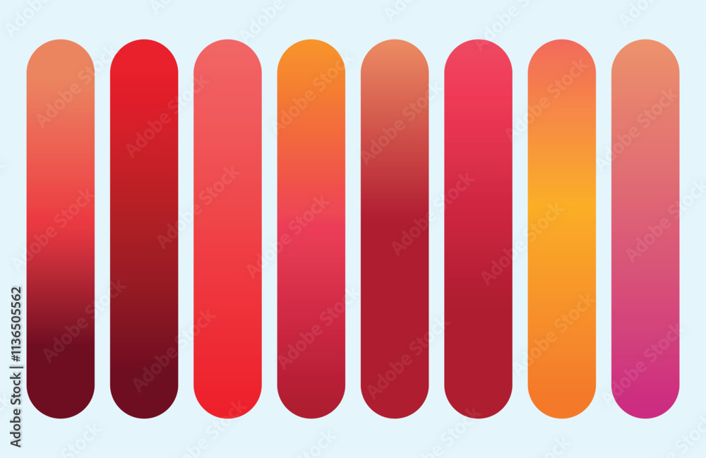 Set of vibrant gradients swatches or buttons Set of vibrant gradients swatches or buttons