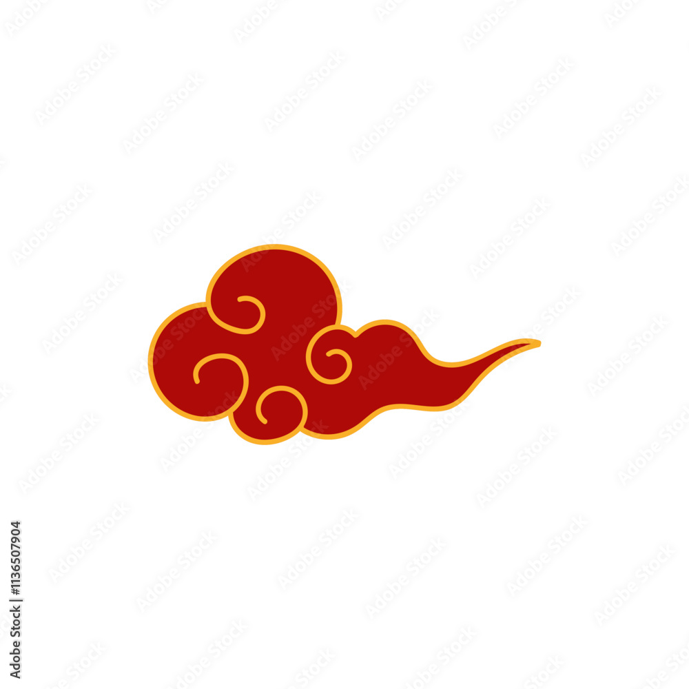 Illustration of Decorative Chinese Red Cloud
Illustration of Decorative Chinese Red Cloud