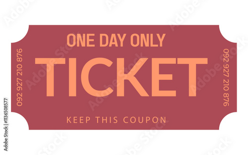 Ticket, Admit one ticket, vintage ticket