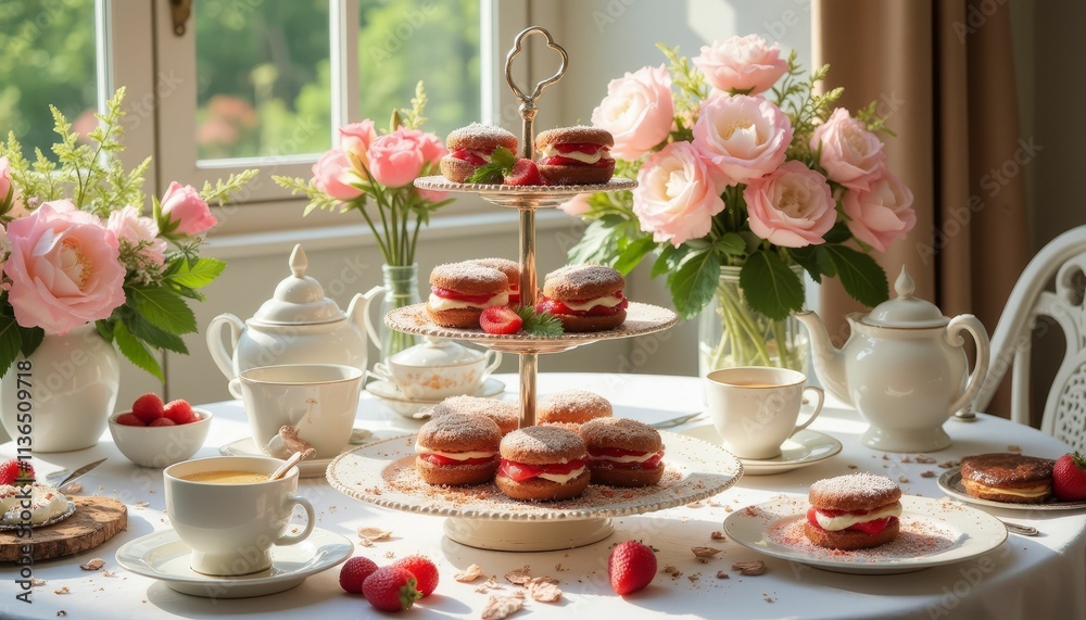 Traditional English afternoon tea Traditional English afternoon tea
