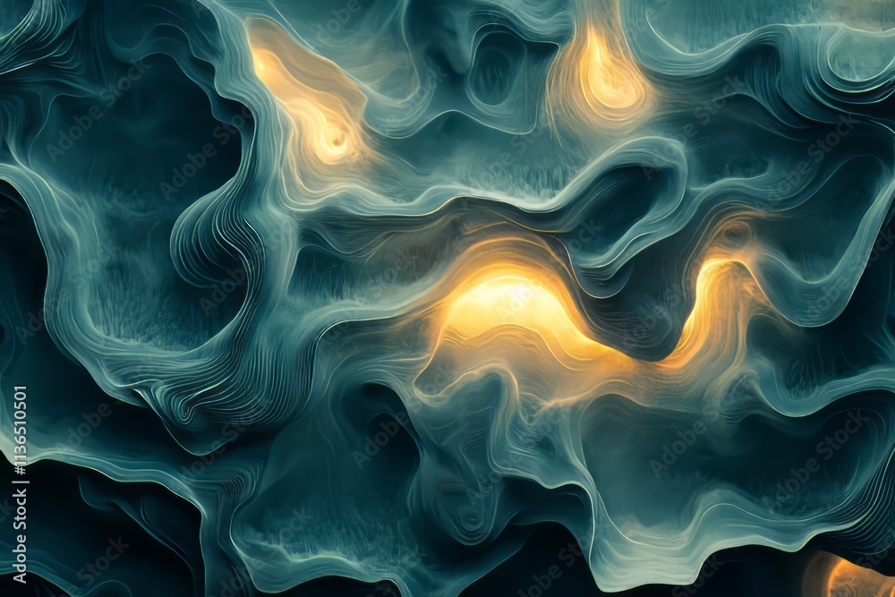 Intricate 3D abstract pattern with swirls and luminous details creates a mesmerizing visual experience Intricate 3D abstract pattern with swirls and luminous details creates a mesmerizing visual experience