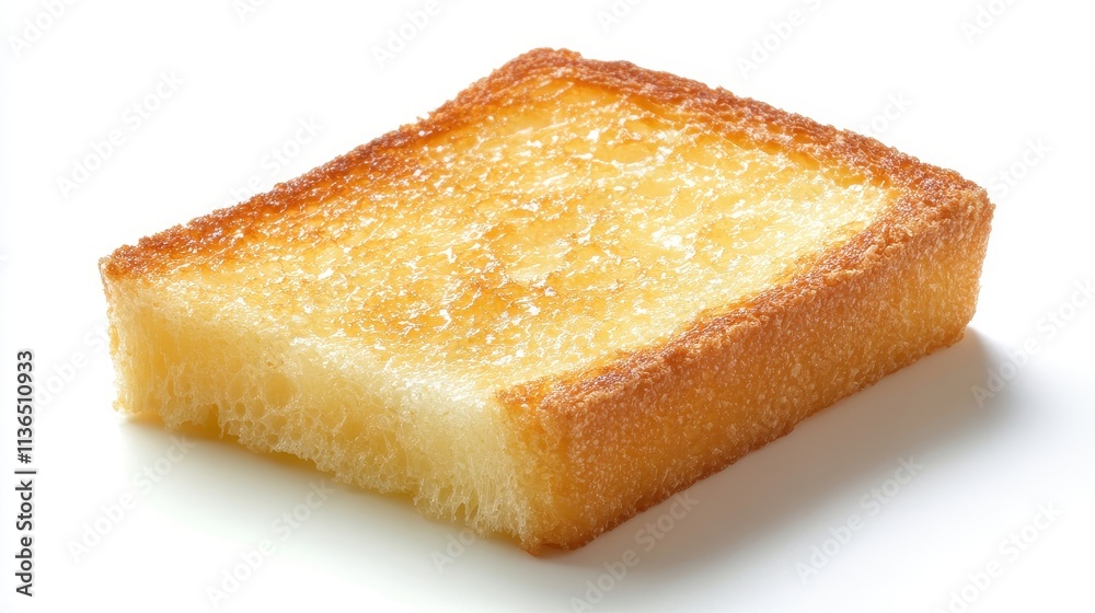 Crispy Single Slice of Toast Close Up Crispy Single Slice of Toast Close Up