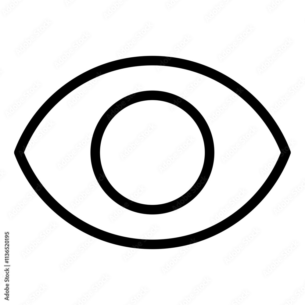 Show Password Icon. Black and White Outline Icon Show Password Icon. Black and White Outline Icon