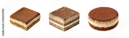 Delicious layered desserts featuring rich chocolate and coffee flavors, perfect for indulgence