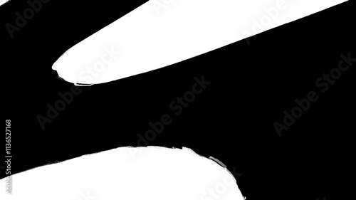 Liquid flow animations transition with smooth brushstroke, Black and white overlays or transitions video for editing and creative projects.